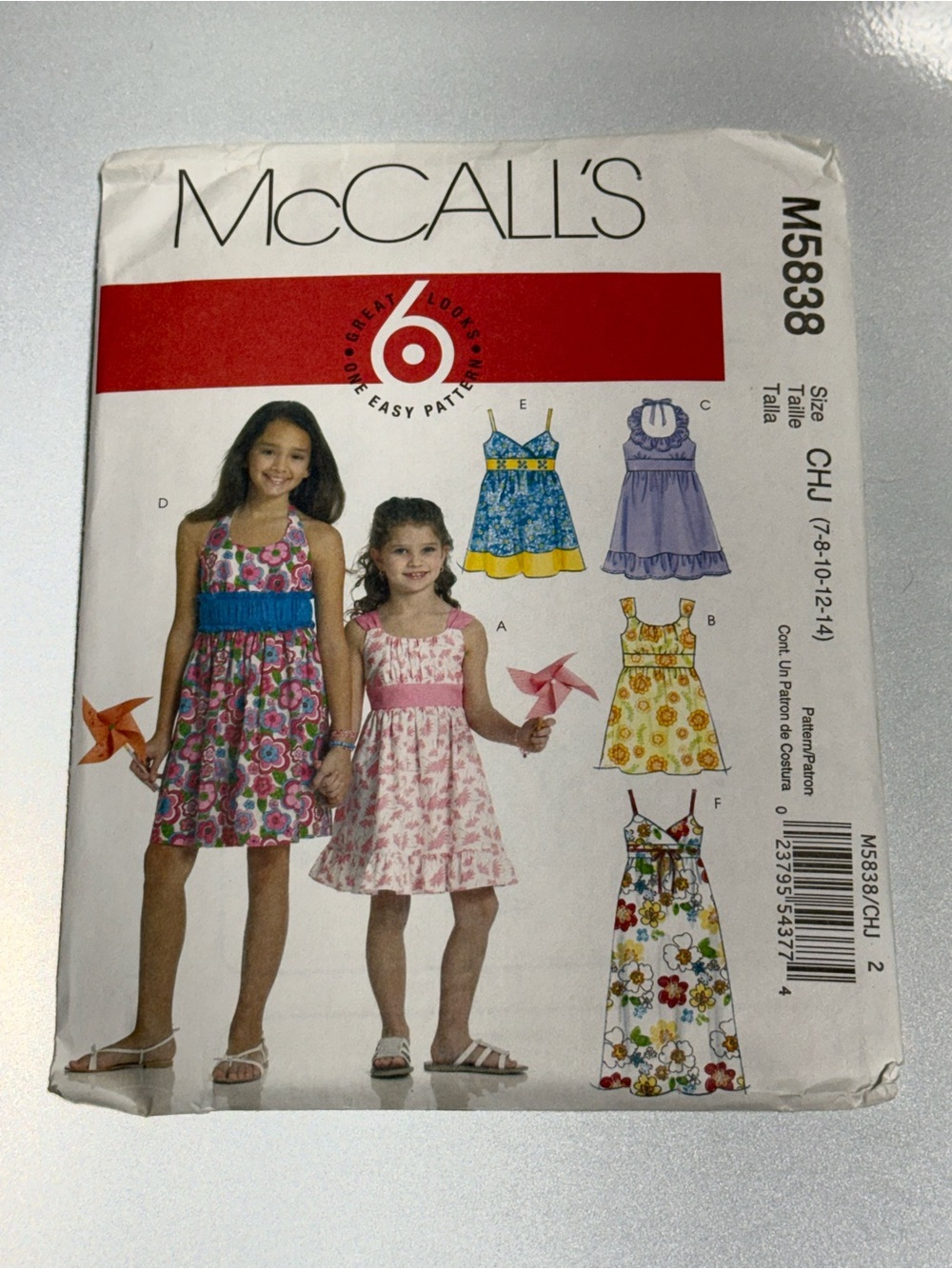 McCall’s Girl Dress Pattern M5838 Uncut